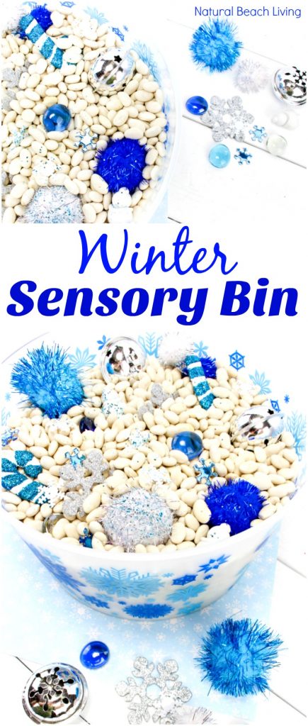 Easy Winter Sensory Bin for Toddlers and Preschoolers, This winter sensory bin is perfect for arctic and winter theme activities, Use this for Winter sensory table ideas, Snow sensory bin. Perfect for a Five in a Row Activity or Preschool Snow theme too  