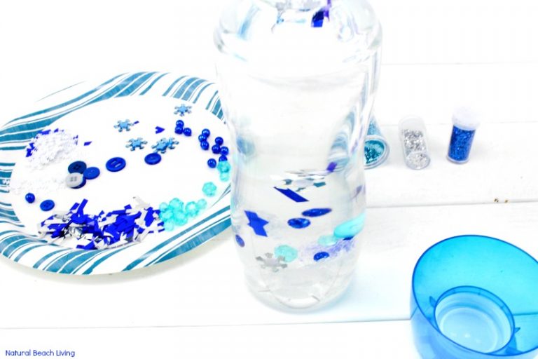 Winter Sensory Bottle that Kids Love - Natural Beach Living