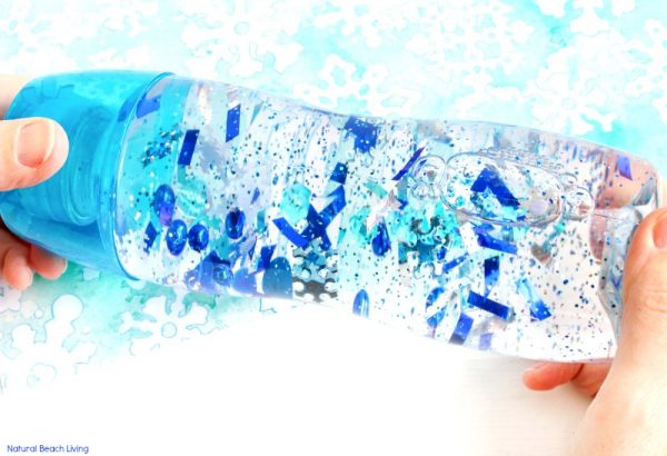 Winter Sensory Bottle that Kids Love - Natural Beach Living