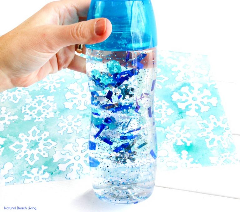 Winter Sensory Bottle that Kids Love - Natural Beach Living