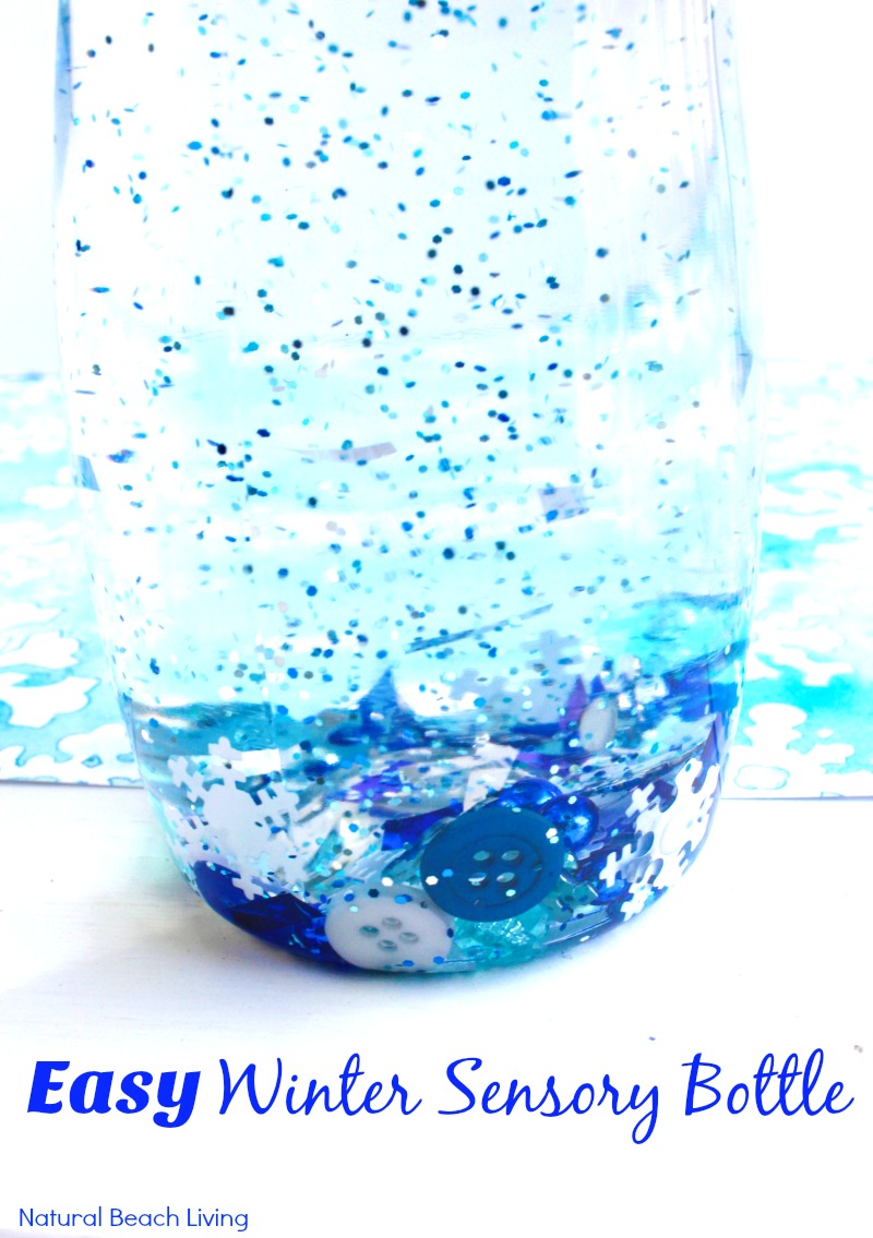Winter Sensory Bottle that Kids Love - Natural Beach Living