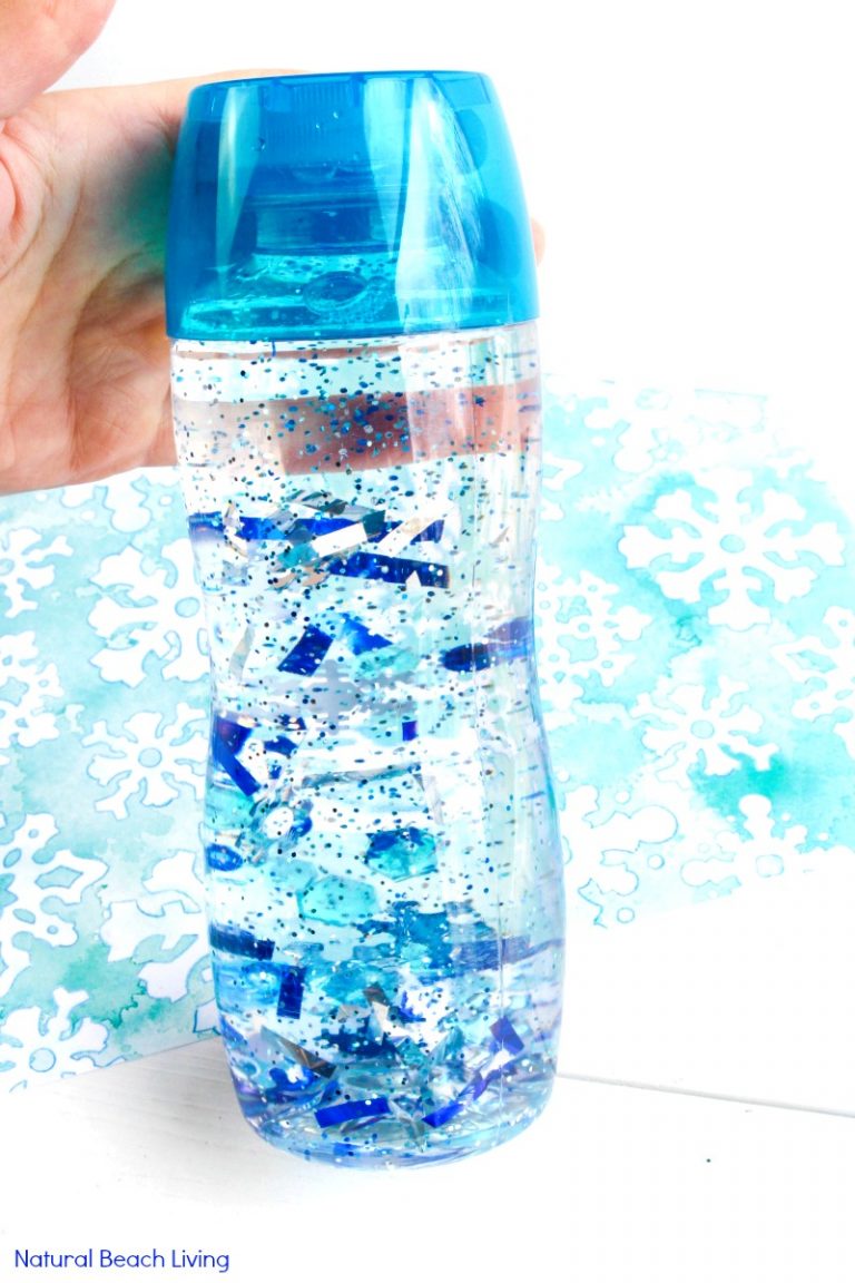 Winter Sensory Bottle that Kids Love - Natural Beach Living
