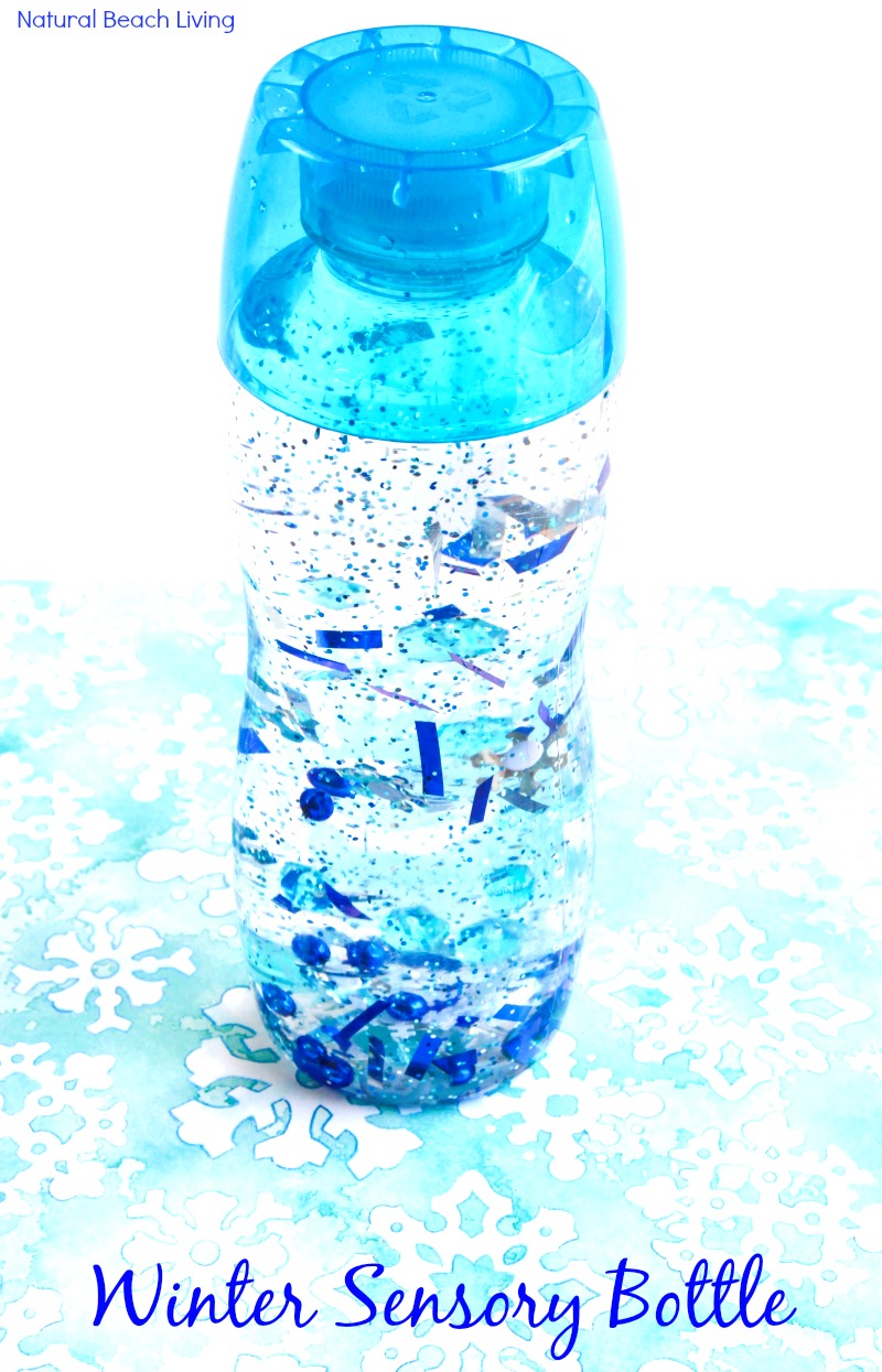Winter Sensory Bottle that Kids Love - Natural Beach Living