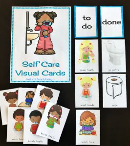 Self Care Routine Daily Visual Schedule Bundle - Natural Beach Living