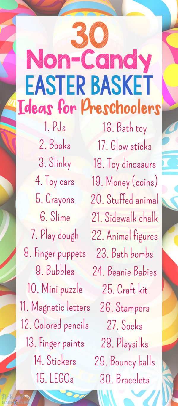 60+ Non Candy Easter Basket Ideas for Preschoolers - Natural Beach Living