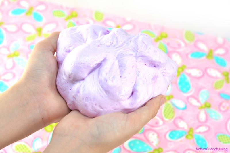 Make Super Fluffy Slime Recipe with Contact Solution - Natural