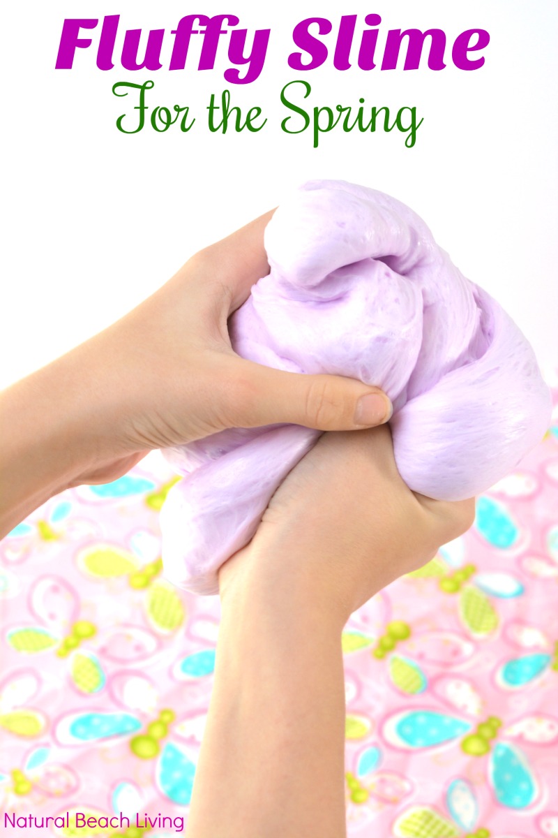 Make Super Fluffy Slime Recipe with Contact Solution - Natural Beach Living