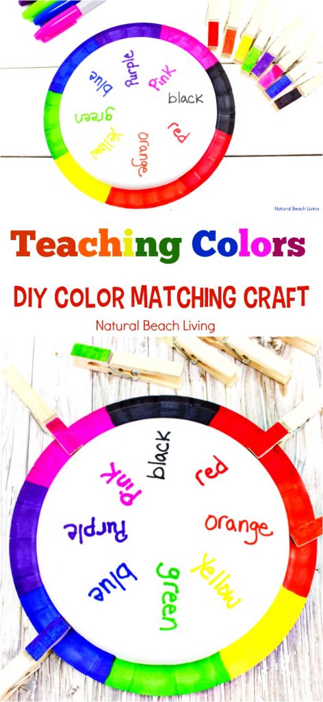 Teaching Colors Activities, DIY Color Matching Craft, Teaching Colors, Teaching Color Activities to Preschoolers, Color Sorting Activities, Sorting Colors Activities, Color Matching for toddlers, DIY Color Craft, Color Matching Crafts, Color Activities for Preschool, Hands-on Learning Activities to help teach kids about COLORS in Preschool and Kindergarten. #coloractivities #craftsforkids #preschoolactivity #toddlers 
