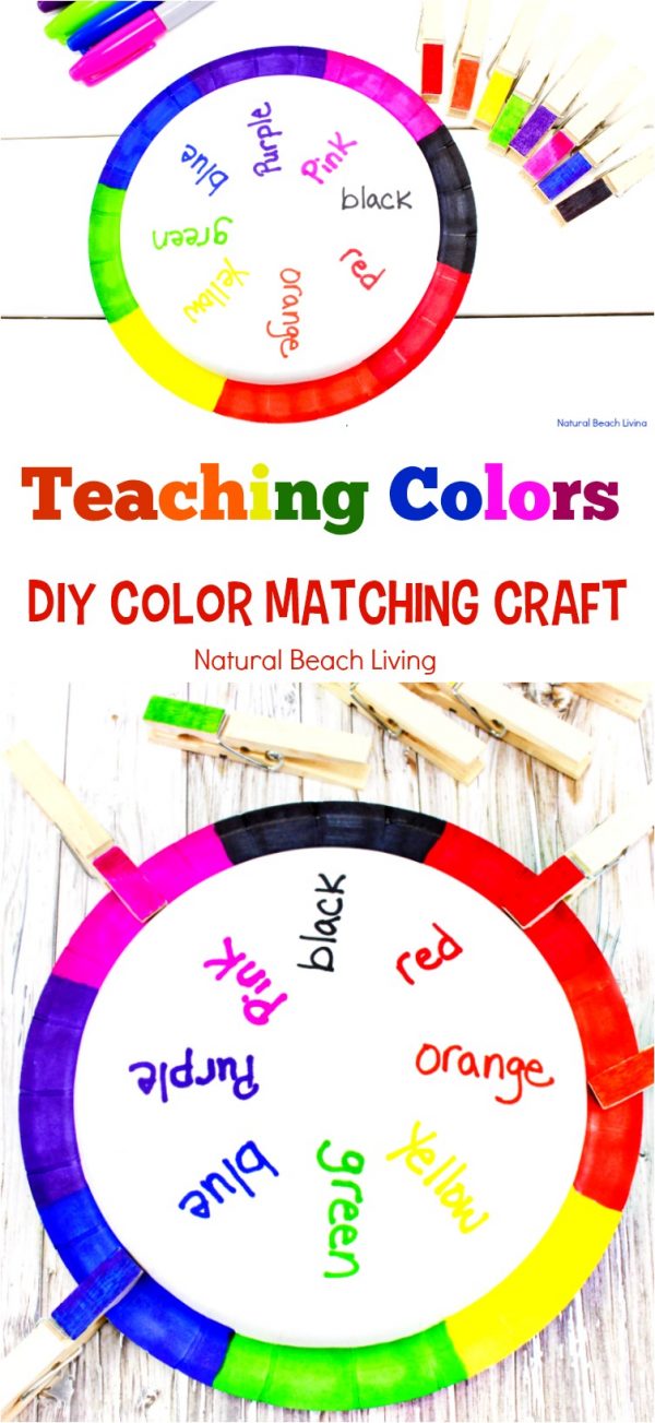 Teaching Colors Activities - Easy DIY Color Matching Craft - Natural ...
