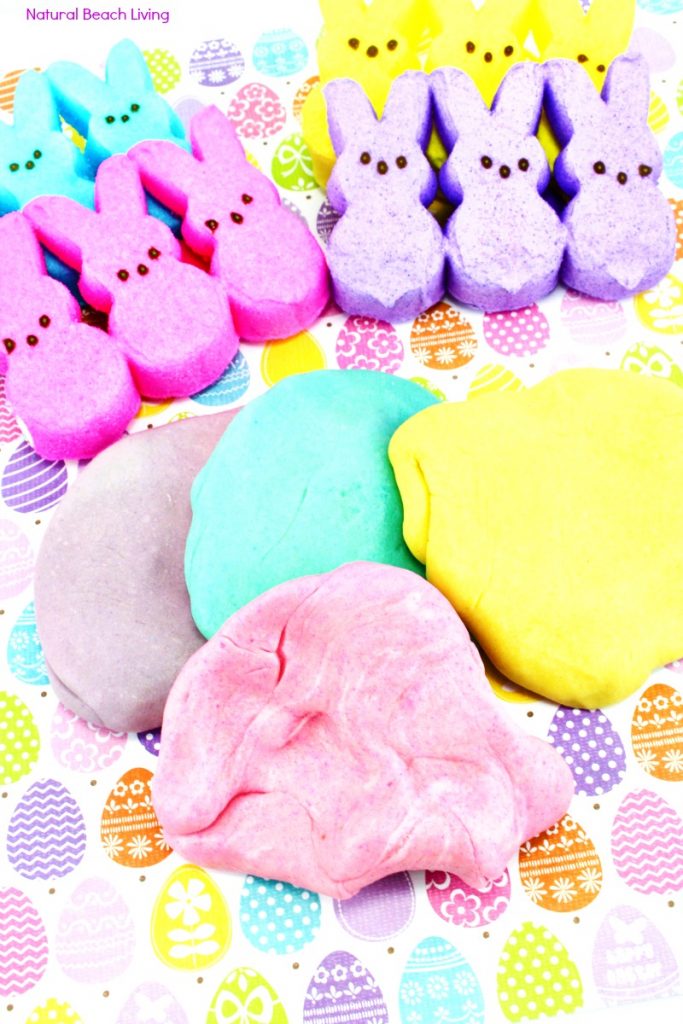 The Best Marshmallow Peeps Play dough Recipe, Edible Playdough, Scented Playdough, Homemade Playdough Recipe, playdoh, How to Make Peeps Playdough Recipe, Easter Playdough, Easter Candy Crafts, Easter Sensory Play, Playdough Ideas, Homemade Playdough Activities for Kids, Spring Sensory Play, Easy Playdough Recipe, Marshmallow Playdough Recipes Create The Best recipe for edible marshmallow Peeps play dough. Kids will love making and playing with this Peeps playdough! The Marshmallow Peeps Playdough Recipe is easy using Peeps, flour, Crisco, or Coconut oil and you'll have a great Easter Playdough, Spring Sensory Play, Peeps Edible Playdough