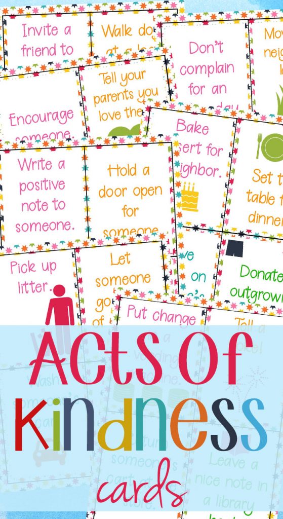 Random acts of Kindness Ideas for Kids, Kindness printables
