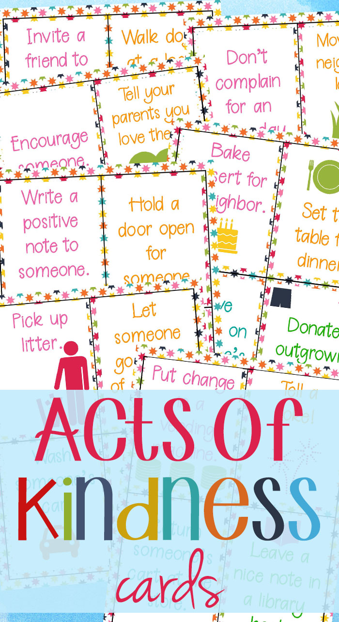 64+ Random Acts of Kindness Cards for Kids