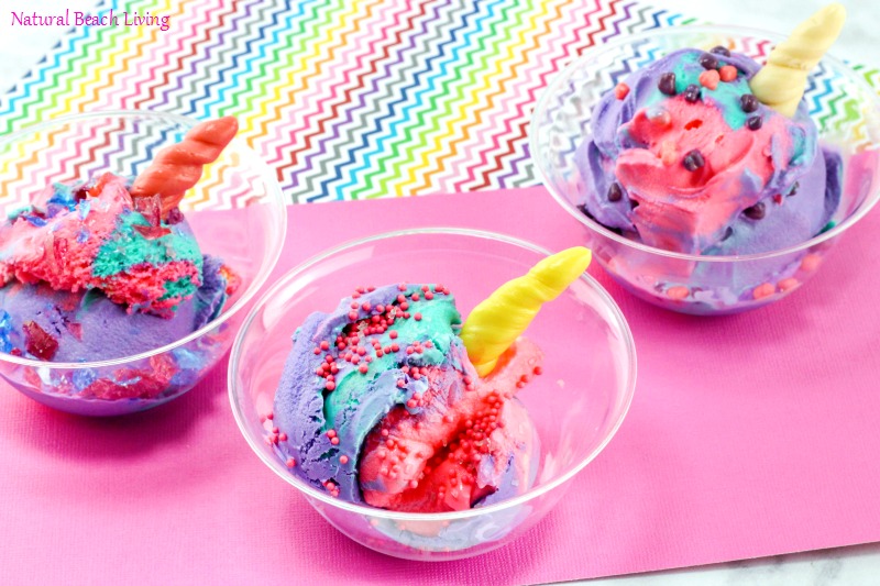How to Make Unicorn Ice Cream, DIY Unicorn Ice Cream that is easy to make and you only need a few ingredients. Perfect Treat for a Unicorn theme party or Rainbow theme party idea, unicorn ice cream sundae, unicorn ice cream no churn, Tasty Ice Cream Sundae that kids and adults love. #recipe #unicornfood #unicornrecipe #unicornicecream #unicorns #icecream #partyideas