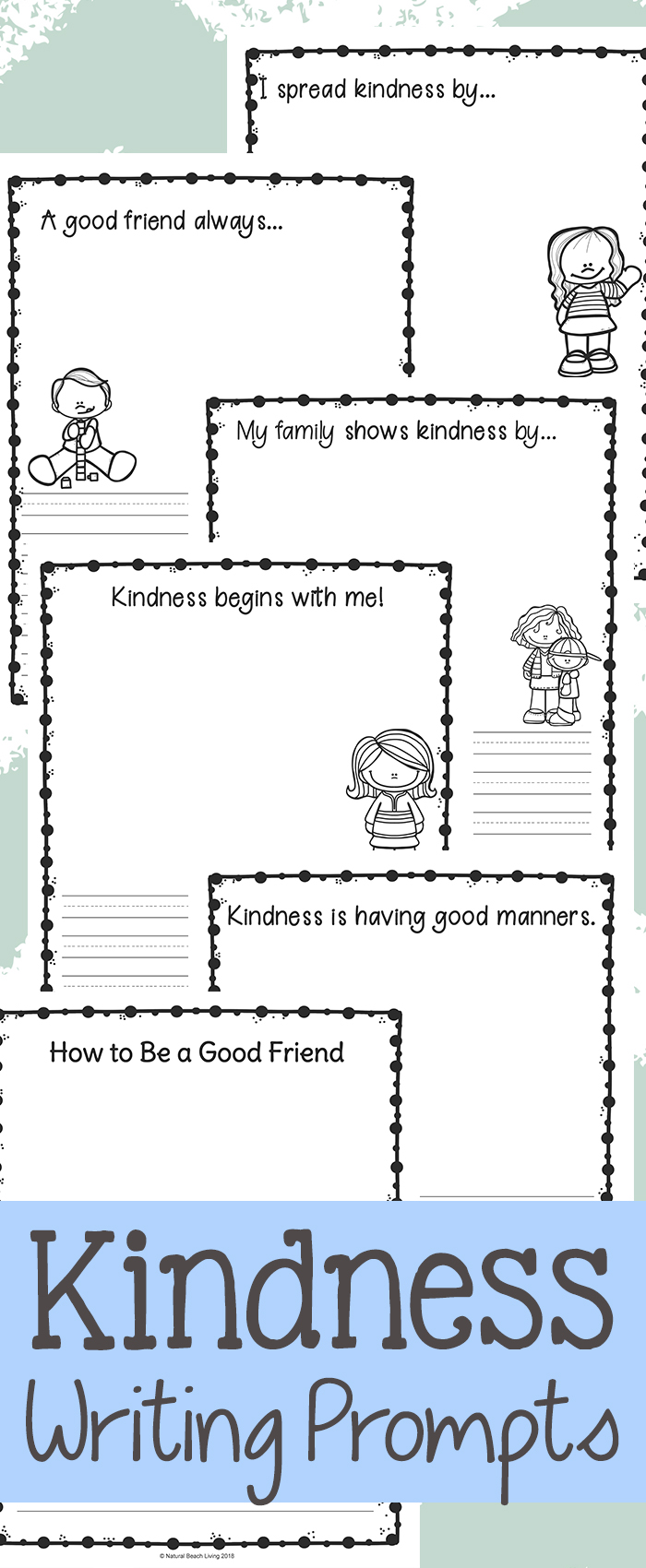 Kindness Writing Prompts for Kindergarten