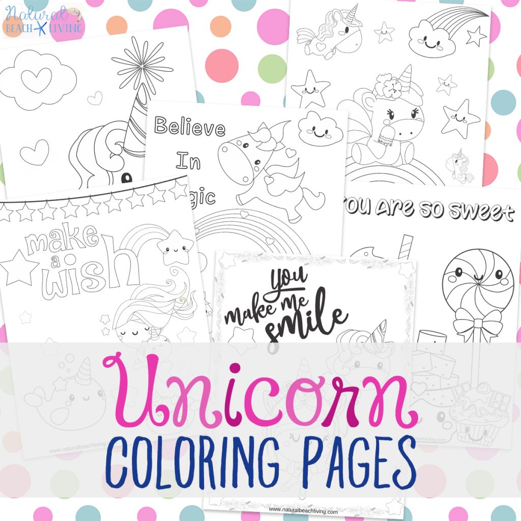 Free Unicorn Coloring Pages, Unicorn Preschool Theme Activities, and Cute  Unicorn Printables - Natural Beach Living