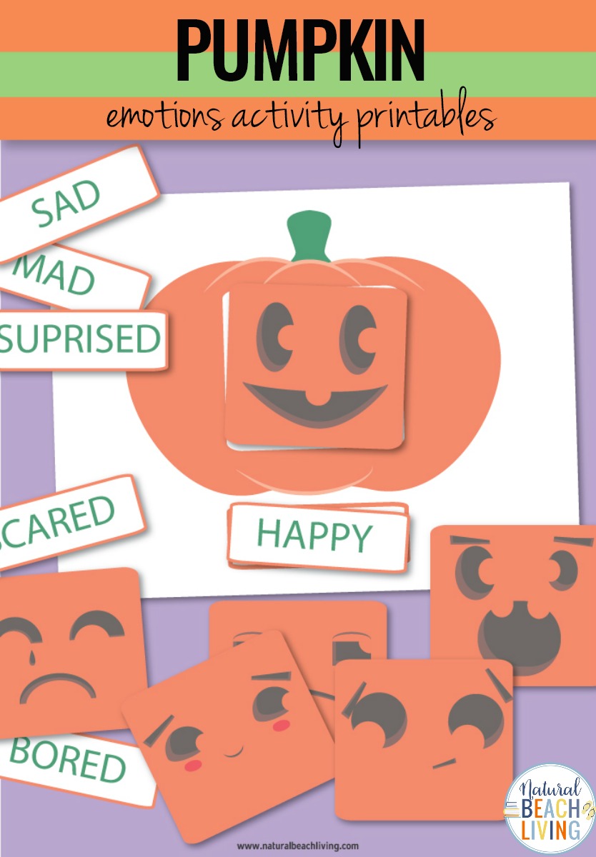 Emotions Activities, Preschool Emotions Printables and Preschool Pumpkin Theme Printables, In this fun Pumpkin activity, you'll be helping kids learn with different faces on a pumpkin. These Emotions Activities Pumpkin Faces are cute, fun, and free printable activities