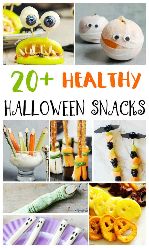 25+ Healthy Halloween Snacks, These Easy and Fun Halloween Snacks are perfect for Halloween party treats, classroom party snacks, or just a fun recipe to help celebrate Halloween. Simple yet tasty Halloween snacks for kids. Kid approved snacks