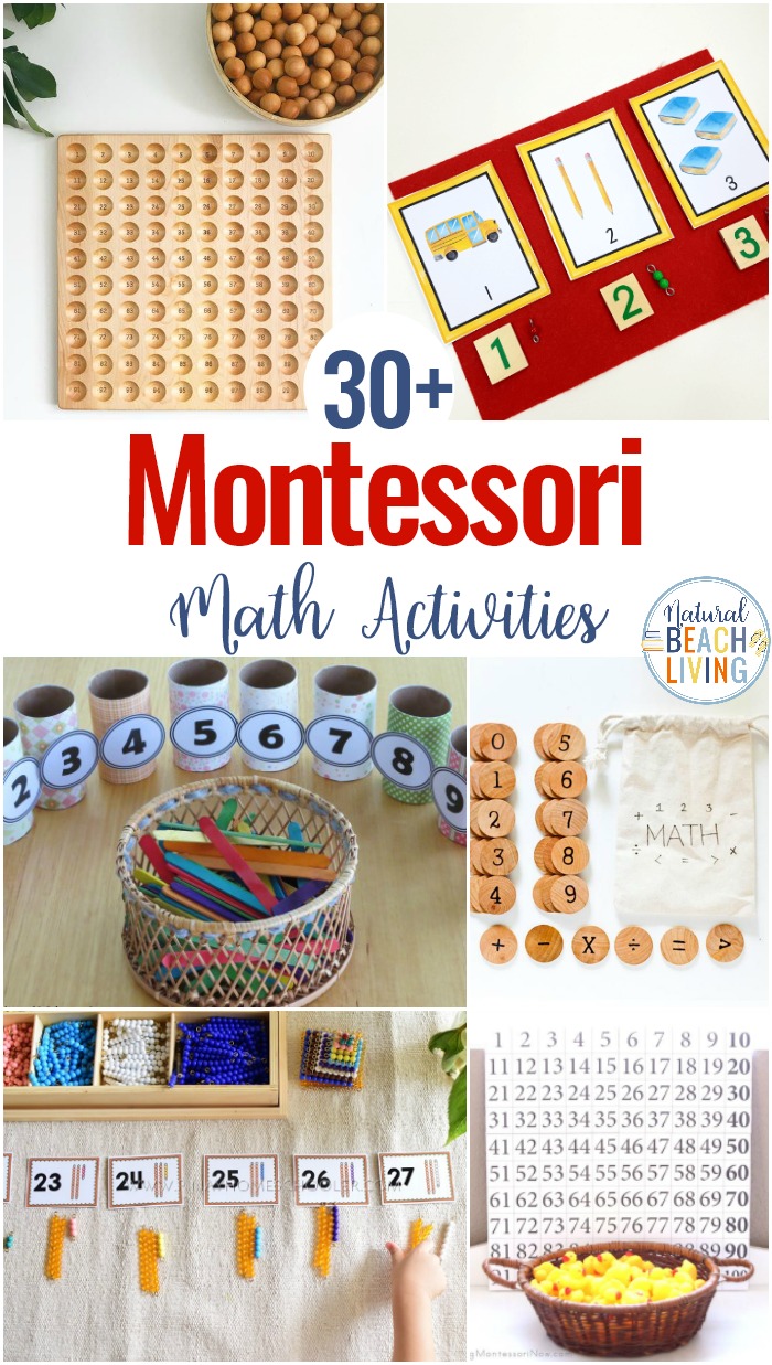 30+ Montessori Math Activities for Preschool and Kindergarten, Montessori math is full of hands-on learning activities, Montessori Math at Home, Montessori Printables and Montessori activities, plus, Montessori materials for home and classroom 