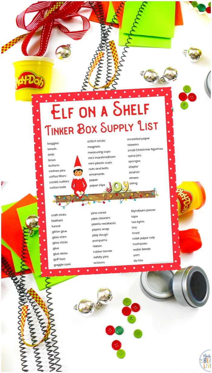 Elf on the Shelf for Toddlers and Preschoolers, This is perfect for Christmas STEM, Elf on the Shelf Ideas, Elf on the Shelf Arrival Ideas, You'll get STEM for Preschoolers and Kindergarten, free Elf on the Shelf printable Christmas Tinker Tray Ideas, DIY STEM projects for kids with Elf on the Shelf
