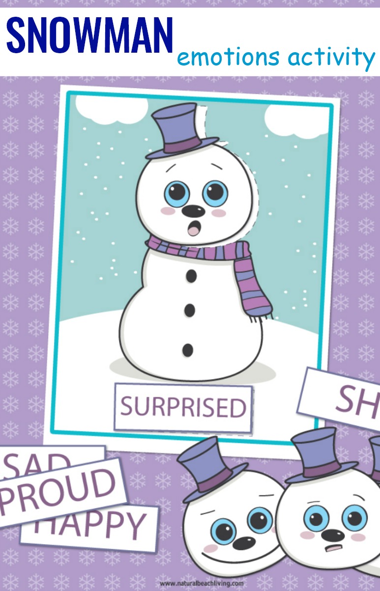 Preschool Emotions Printables Snowman Activities, Emotions Activities Preschool Snowman Theme Printables, In this fun Snowman activity you'll be teaching feelings and emotions with games, hands on activities and visual cards, emotion cards, emotion cards printables, free printable emotion cards winter activity 