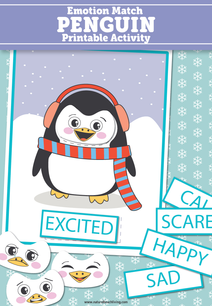 Preschool Emotions Printables Penguin Activities, Emotions Preschool Printables and Penguin Activities, The penguin free printable emotion cards are perfect for a winter theme. Help children of all ages learn to recognize, manage and understand feelings and emotions with these penguin emotions cards. Emotions Preschool Theme, Feelings Preschool and Penguin Activities for Preschoolers and Kindergarten