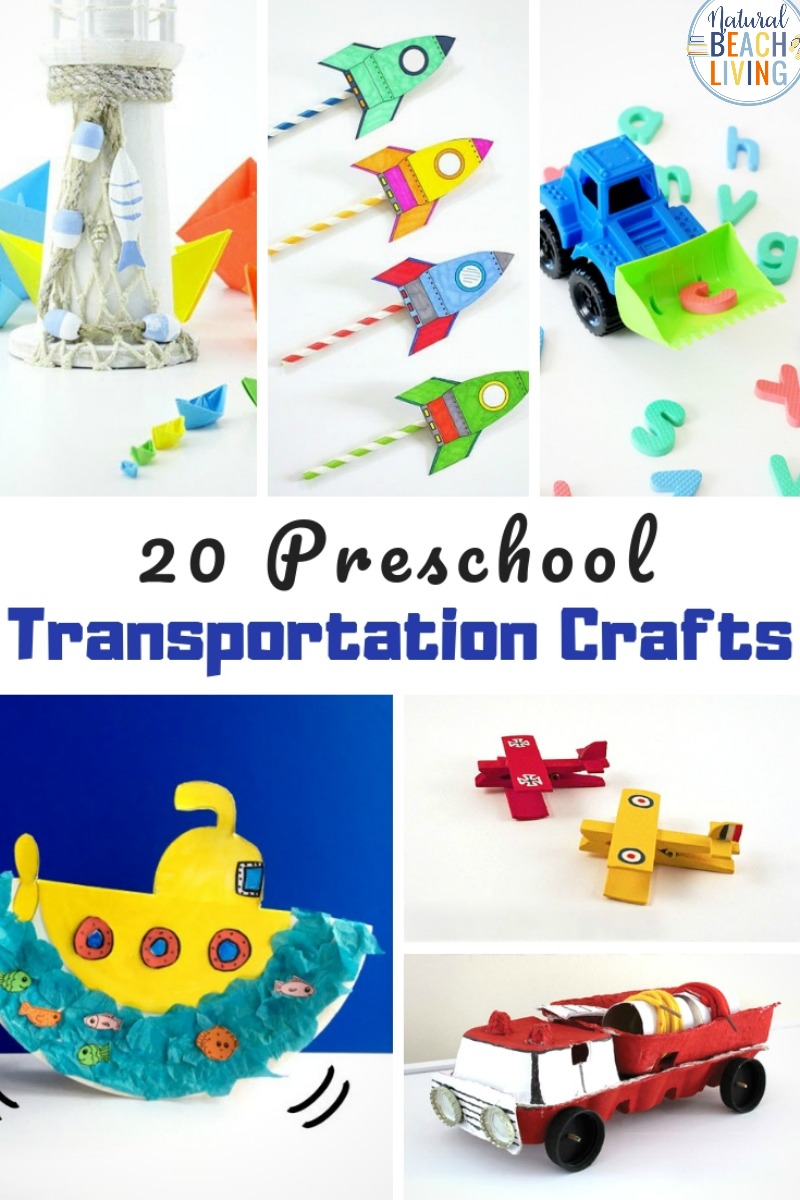 Preschool Transportation Crafts are so fun that is why today we are sharing over 20 transportation theme preschool crafts for you and your children to make. Whether it's hot air balloons, paper roll cars, STEAM rocket ships, or something else you want to add to your transportation lesson plans you can find it here. Fun Transportation Crafts