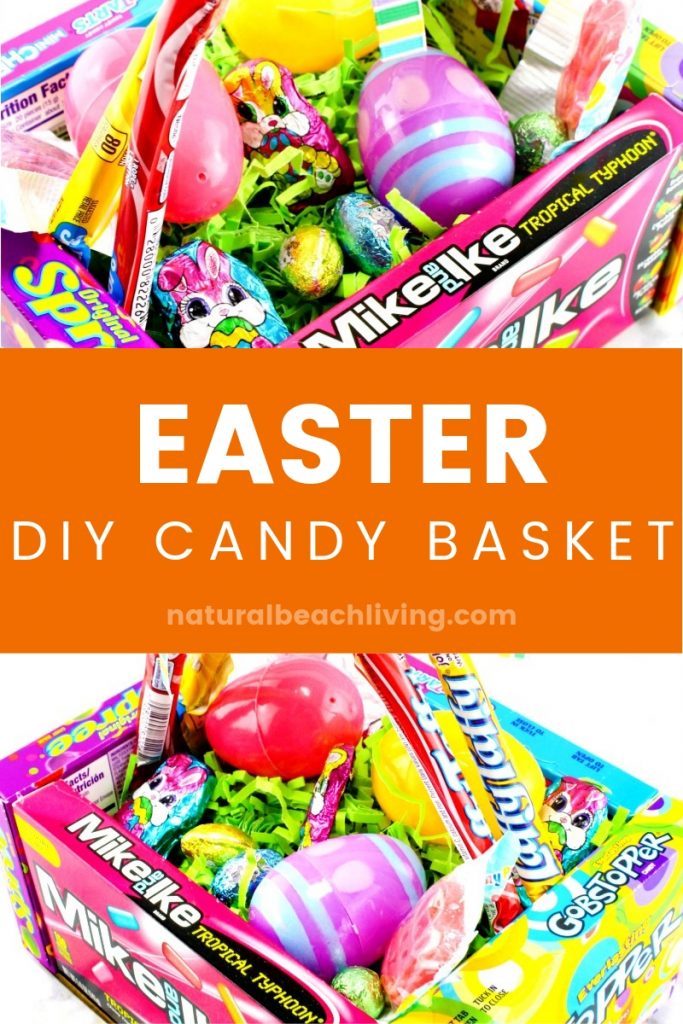 DIY Candy Easter Basket for Kids, Kids Love this Edible Easter Basket and it that makes a cool Easter gift, If you are on a Budget for Easter you can Find great Easter Ideas and Teen gift ideas for Easter Here #Easter