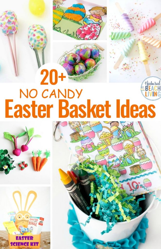 100+  Easter Gift Ideas for Kids and Easter Basket Ideas that are full of fun things your children will love without the candy. Get creative with fun Easter basket ideas for kids that are cheap and fun. Get crafty, add games, playdough, and even Science kits to their Easter Basket with these perfect No Candy Easter Basket ideas.