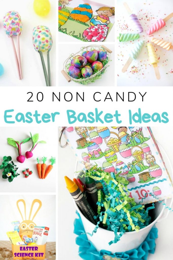 100+  Easter Gift Ideas for Kids and Easter Basket Ideas that are full of fun things your children will love without the candy. Get creative with fun Easter basket ideas for kids that are cheap and fun. Get crafty, add games, playdough, and even Science kits to their Easter Basket with these perfect No Candy Easter Basket ideas.