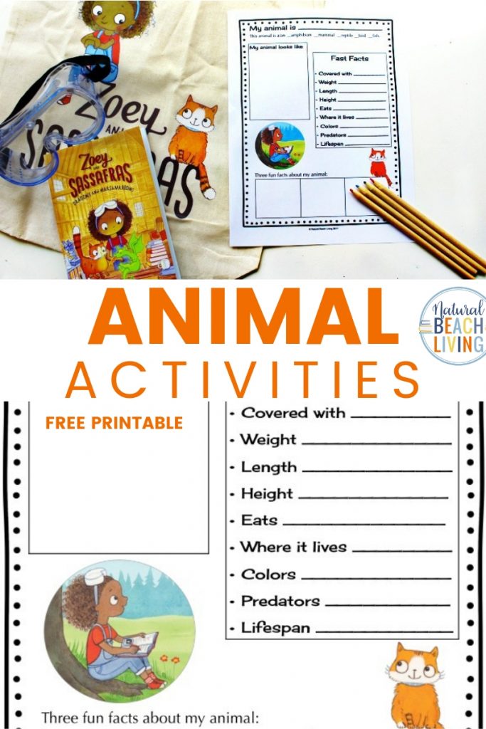 Animal Research for Kids with Zoey and Sassafras, Grab your Free Animal Information worksheet and free Printable for kids, Animal Habitat Activities and Animal Activities for Preschool and Kindergarten, Kids can learn about animals and observe animals with great books and activities. 