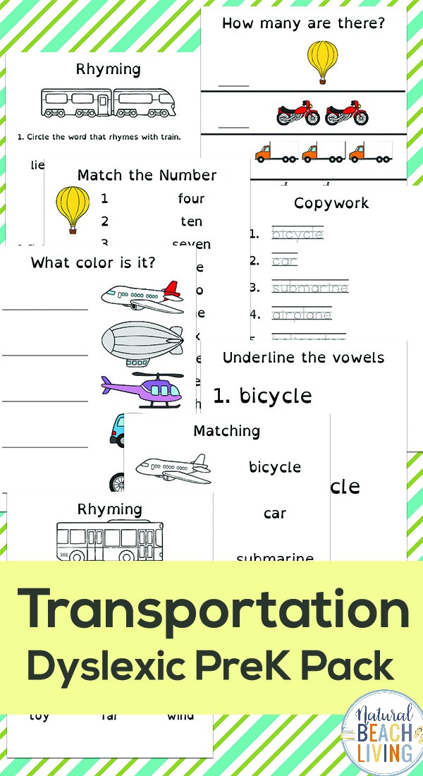 Preschool Transportation Printables – Transportation Theme