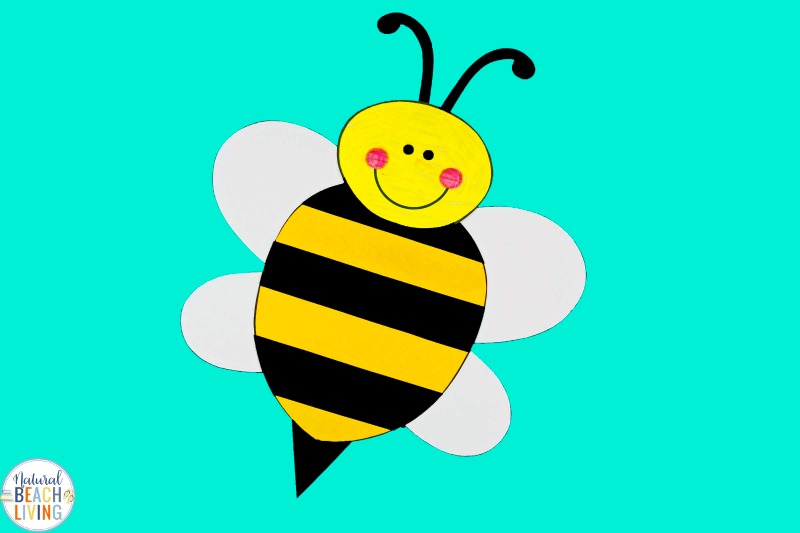 This adorable Preschool Bee Craft is perfect for Preschool and Kindergarten. Add this cute bumble bee craft to an insect theme for a fun hands-on activity, Perfect Spring Craft and Summer Craft for Kids, Free Bee Craft Template 