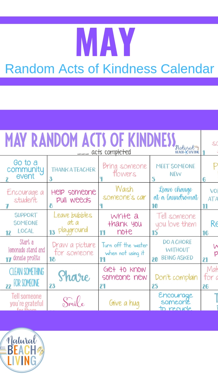 May Random Acts of Kindness Calendar