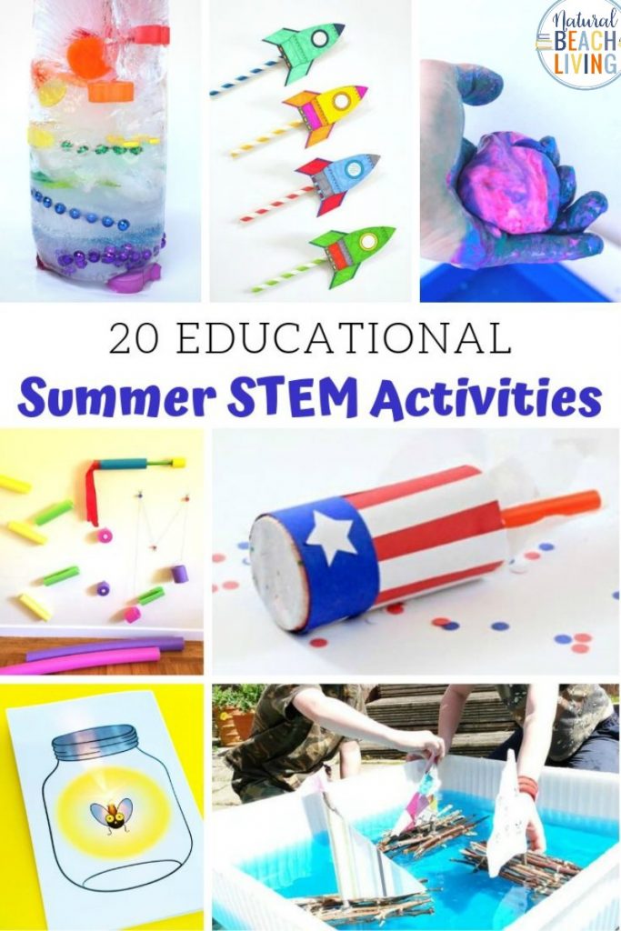These Summer STEM preschool activities are simple enough for preschoolers and offer tons of hands-on learning, STEM for Preschoolers with STEM Challenges and free STEM Worksheets for kids, Summer Themes with STEM ACTIVITIES for Kids