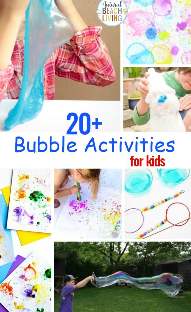 It's the perfect time for Bubble Activities for Preschoolers and bubble science. Bring on the bubble fun for your kids with all of these amazing ideas. Summer activities and creative ideas like making giant bubbles to DIY bubble wands, and even slime bubbles, your kids will love these fun bubble activities.