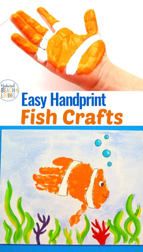Handprint Fish Crafts for Preschoolers - Easy Under the Sea Activities -  Natural Beach Living