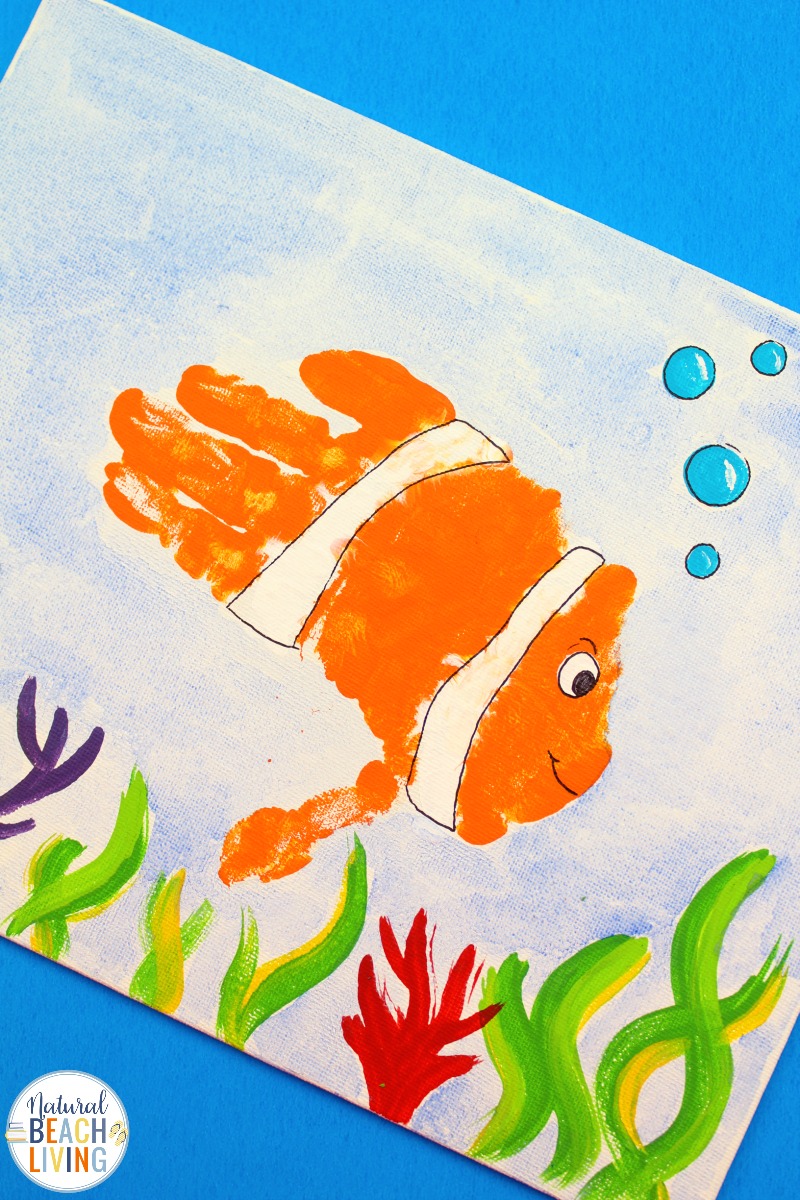 Handprint Fish Crafts for Preschoolers - Easy Under the Sea