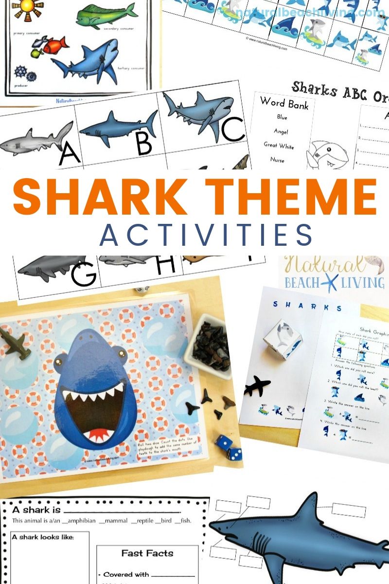 The Best Shark Printable Activities for Kids, Get ready for Shark Week with a Shark Unit Study and Shark Lesson Plans. These Shark Week Ideas have Alphabet Activities, Shark Facts, shark anatomy, food chain activities, and shark games. Plus, Shark science for kids, Shark printables and Writing Prompts for kids