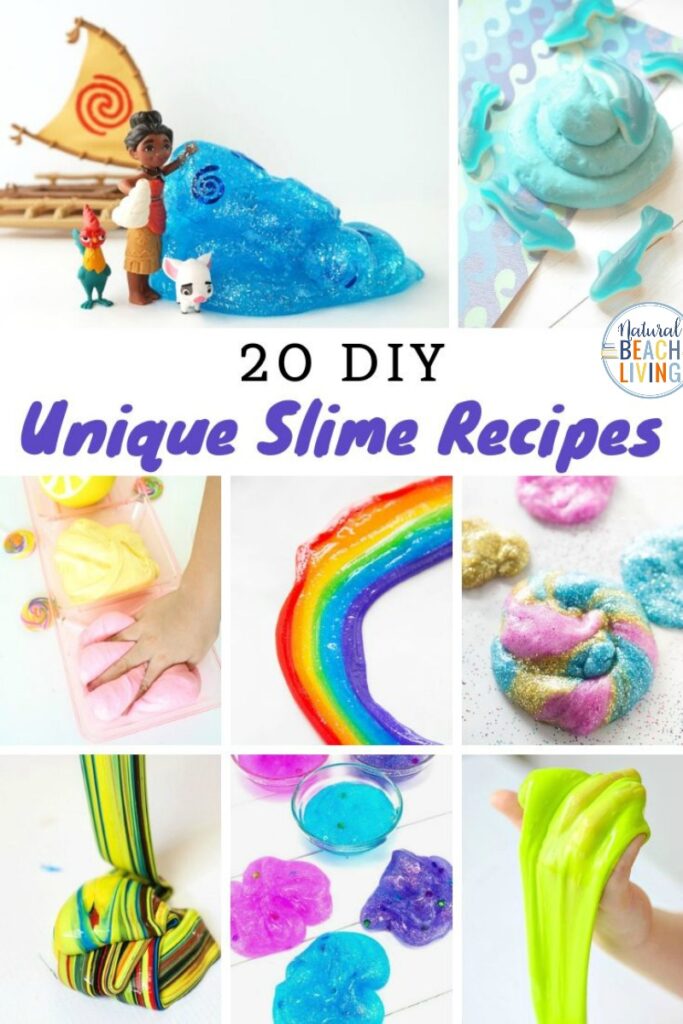 50+ Unique Slime Recipes and lots of cool ways to make slime from basic ingredients and recipes. These are some of the best slime recipes, and they are sure to excite your kids. Here you will find clear slime, contact solution slime, unicorn slime, rainbow slime, fluffy slime, and so many more.