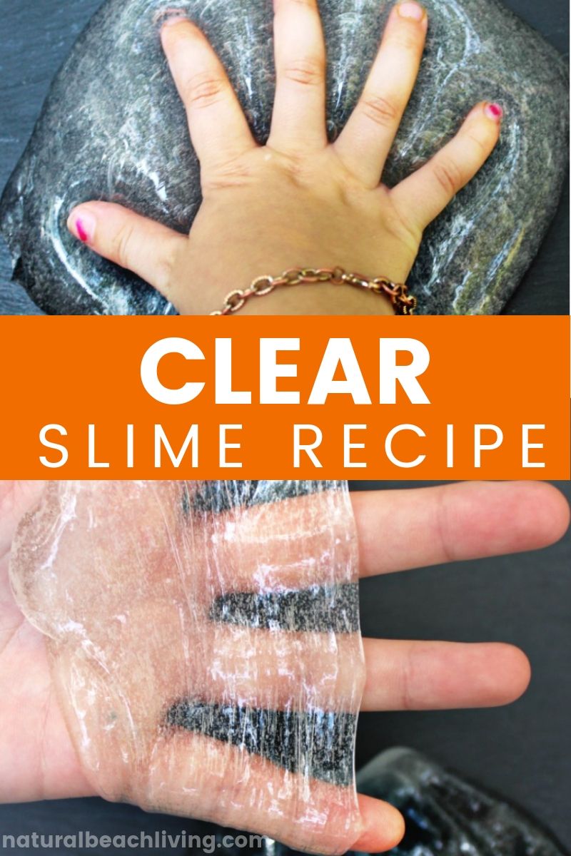 How to Make Easy Clear Slime Recipe - Best Clear Slime - Natural