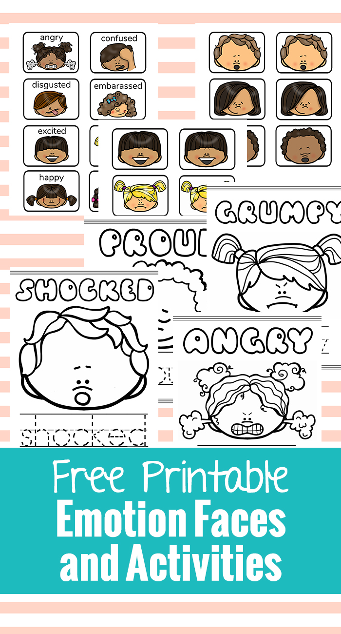 These Free Printable Emotion Faces are great for talking to your preschooler about their emotions. Just print these Emotions Cards and Emotions Activities for Preschoolers and they are ready to use. Feelings and Emotions Activities for Preschoolers with Preschool Emotions Printables