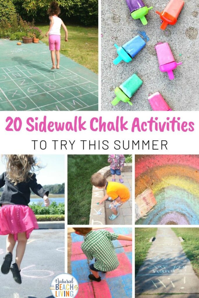 Sidewalk Chalk Activities for the Summer, These fun ideas for Outdoor Art for Preschoolers are so much fun to create! With so many different preschool art options, they're certain to provide hours of outdoor fun! Find 20+ Process Art for Preschool activities and Outdoor Process Art for Preschoolers. Enjoy! 