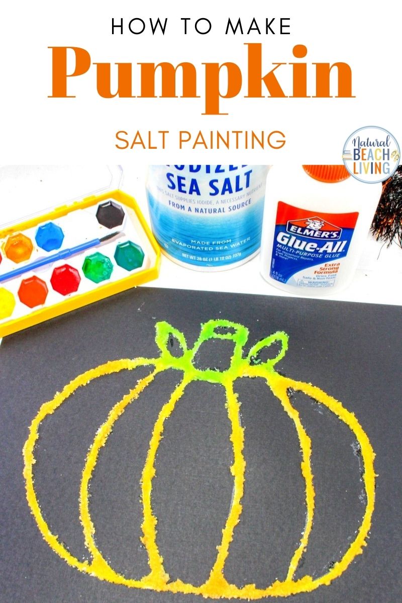How to Make Halloween Pumpkin Salt Painting, This is a fun PUMPKIN art and science Experiment with Watercolor Salt Painting for Preschoolers, Use this with a Pumpkin Preschool Theme or a Fun Fall Pumpkin craft kids will love, Learn all about Salt Painting and Halloween Watercolor Painting for kids 