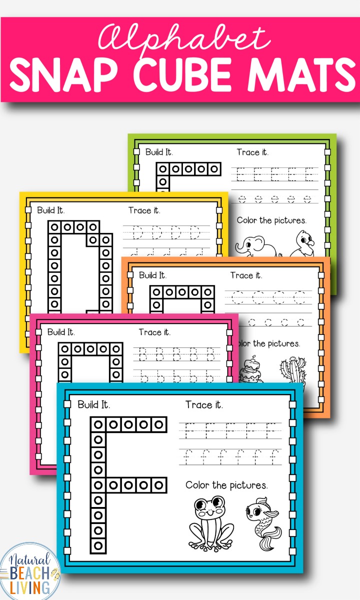 Alphabet Snap Cube Mats Preschool and Kindergarten Printables