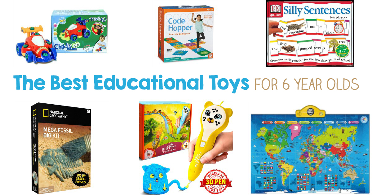 Don't miss out on this massive list of educational toys for 6 year olds. You'll find some of the Best toys for 6 year olds that are great holiday gifts, birthday gifts, or even to add a few fun and educational toys to your child's playtime. Montessori Toys, Learning Toys, gross motor toys, and more. 