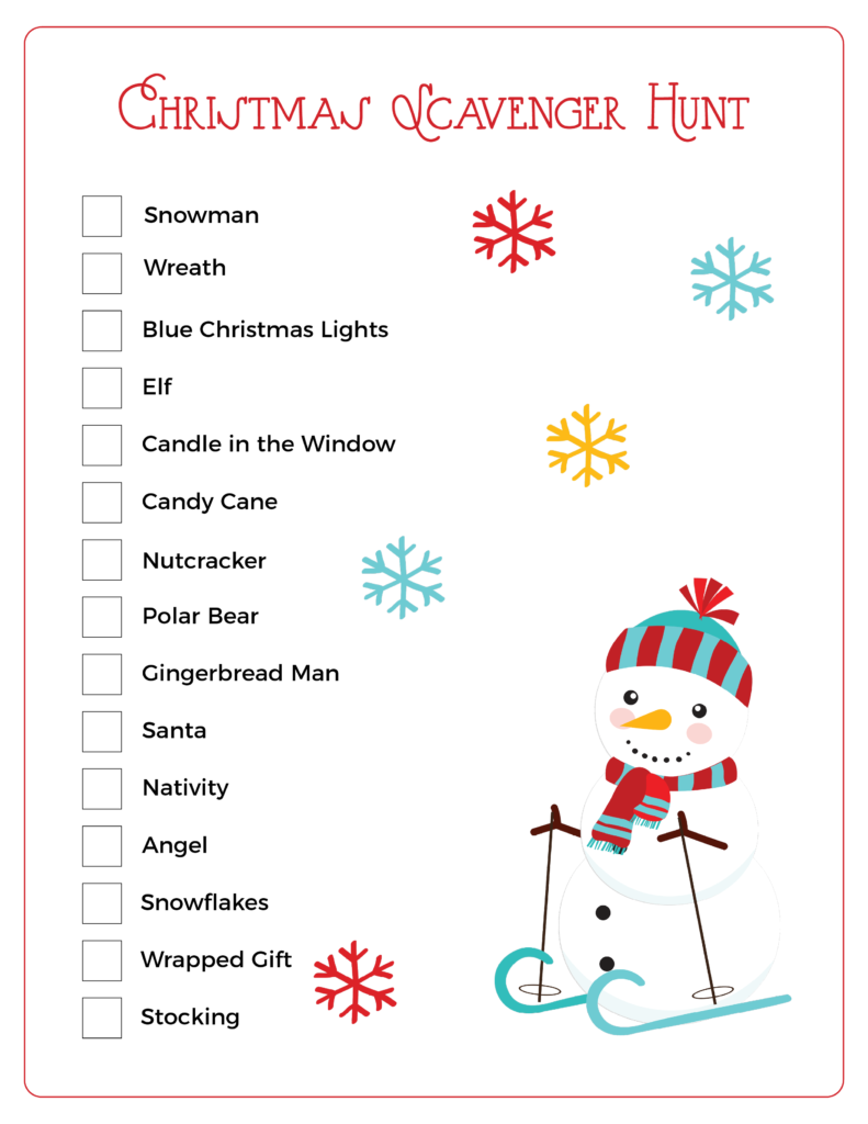  Get your Christmas Scavenger Hunt free printables HERE. This is such a great way to create an epic Christmas Scavenger Hunt. Perfect for Toddlers and preschoolers but also a great free Printable Christmas Scavenger Hunt for the family. It's exciting, simple and certain to provide hours of fun. 