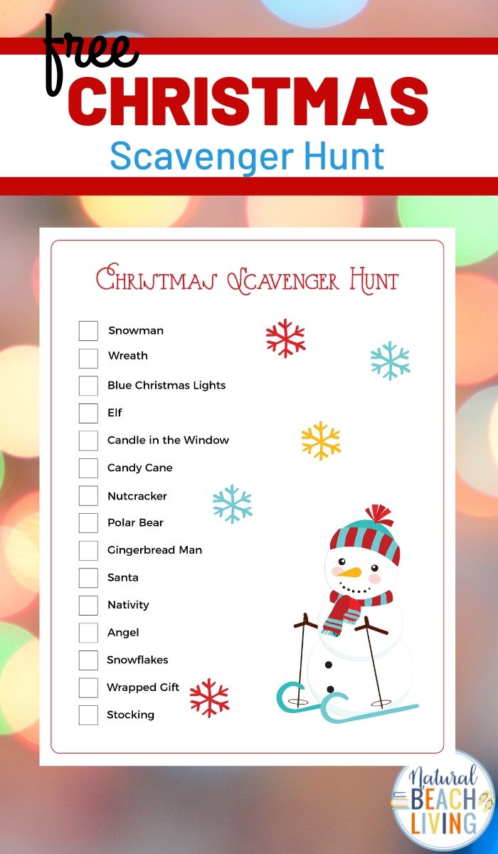 Christmas Scavenger Hunt Free Printables for Kids