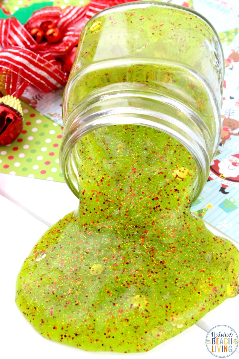 Christmas Slime for a Fun Grinch Party Idea
