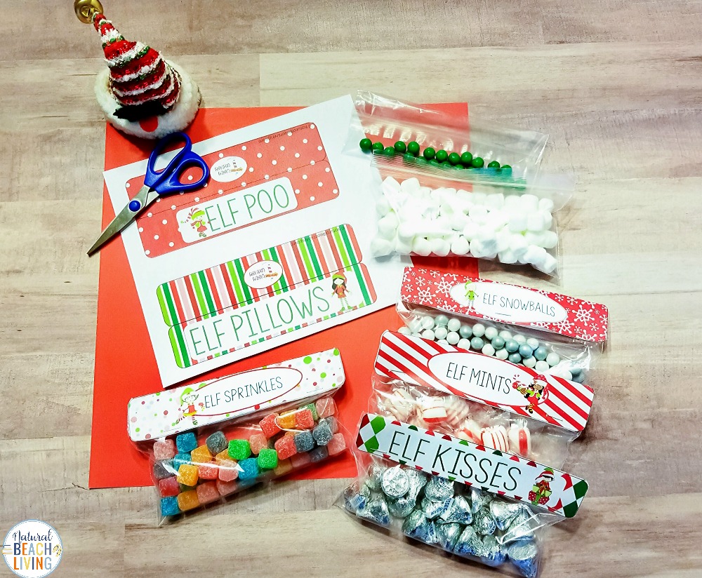 Check out these Fun Elf on the Shelf Goodie Bag ideas. They're a great silly elf gift idea for your family and friends. If you're looking for some fun Elf on the Shelf ideas and free elf printables, check out these great Elf on the Shelf Gift Tags! Elf Treat Bags, Plus, they are Editable free printables for Christmas, Find The Best Elf Ideas Here!
