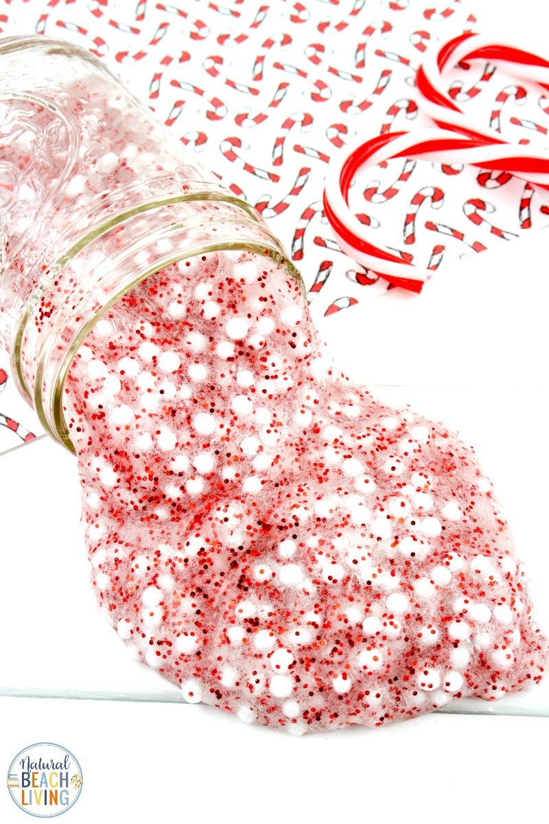 Floam Candy Cane Slime Recipe Perfect Christmas Slime